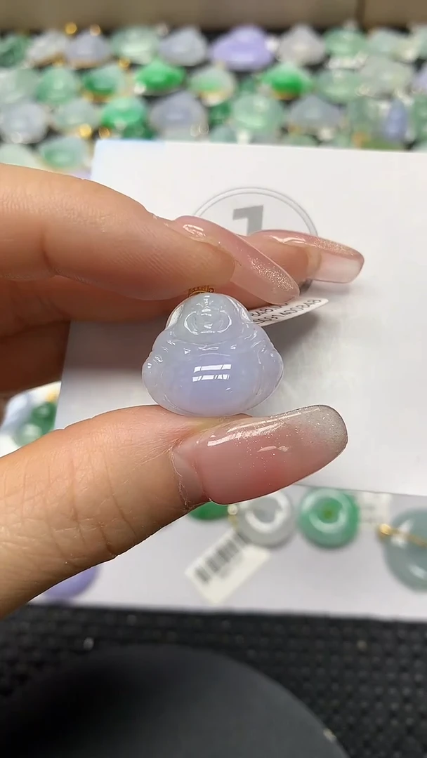 颈饰18K金镶嵌翡翠a货支持复检百元以上9元证书费自理