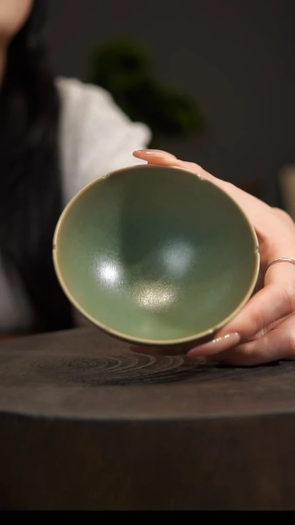 杯子葵口杯 汝州原产地  原矿老釉