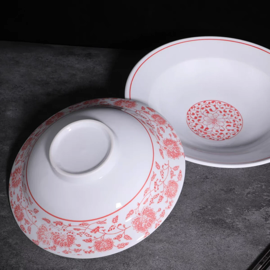 酒店特色陶瓷小炒肉碗商用中式湘菜馆专用餐具炒菜盘子