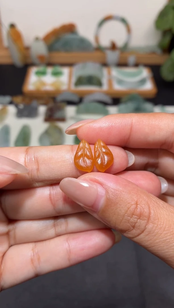 未镶嵌定制翡翠爱****️一对