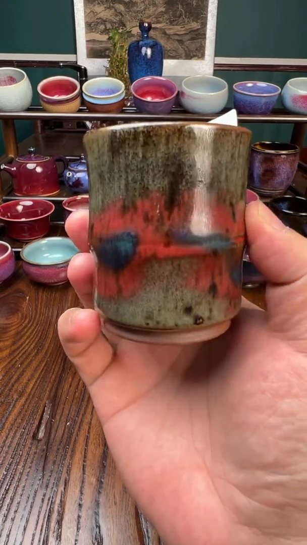 【郑在说瓷】钧瓷作品—刘钏博炭杯—677