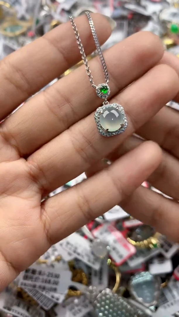 银S925镶嵌戒指翡翠999-----7