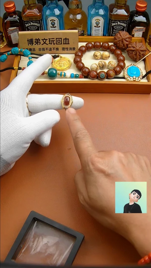 南红玛瑙南红戒指合金南红戒指