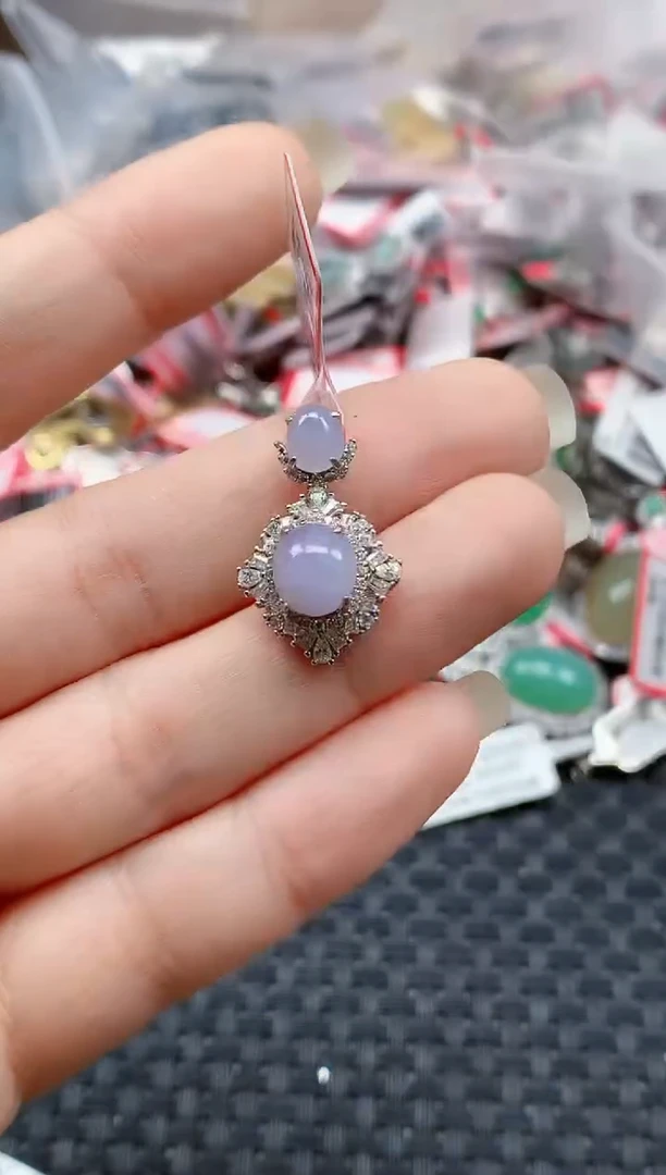 银S925镶嵌戒指翡翠天然A货缅甸翡翠