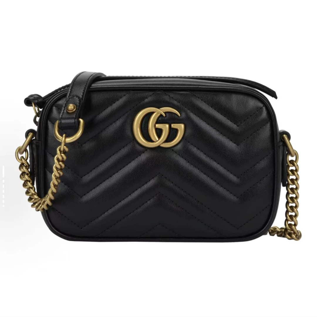 95新 GUCCI/古驰 【总仓】马蒙相机包小号黑色/BG22004995