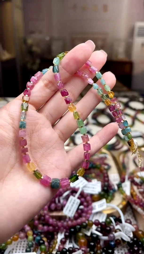 【闪购商品】碧玺/银S925镶嵌碧玺项链多样性发货