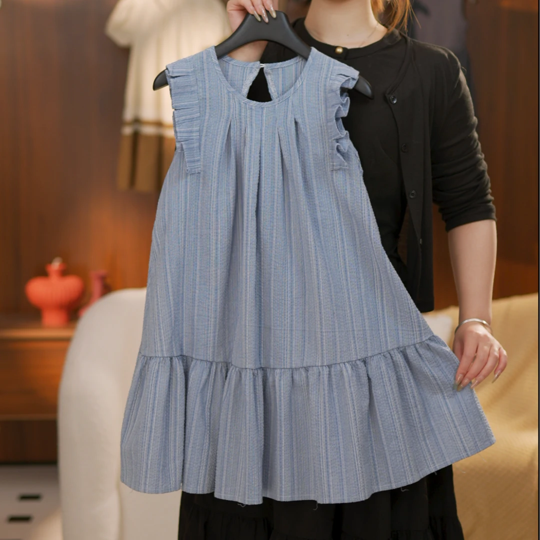 【MM】2025儿童碎花连衣裙复古甜美裙子女童新款