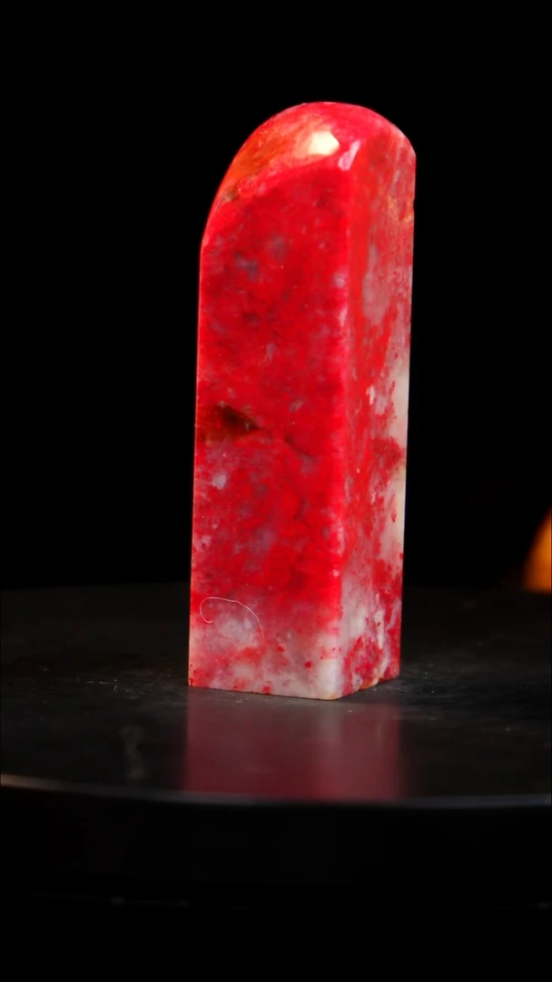 鸡血石白冻小红袍鸡血石旬阳