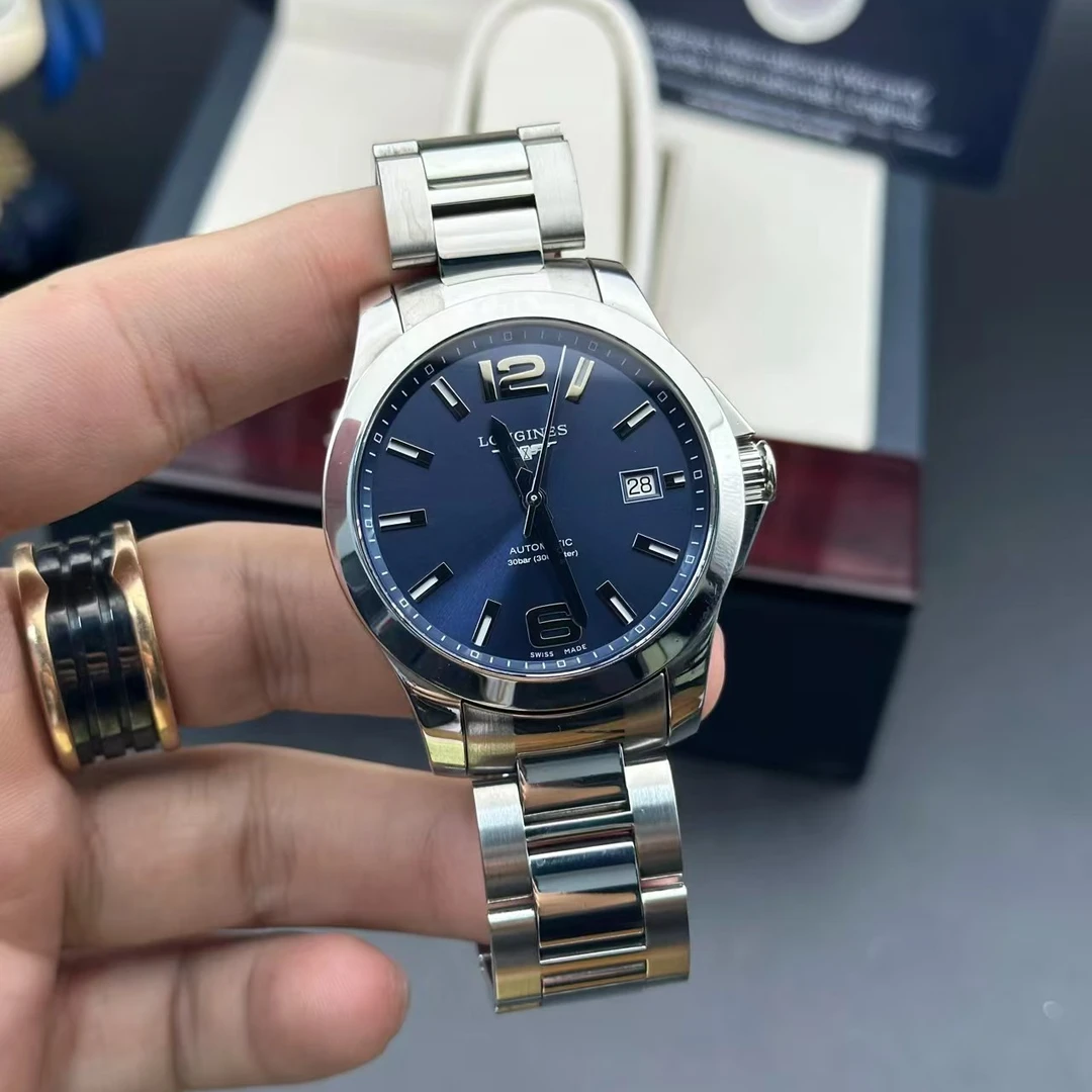 99新 Longines/浪琴 康卡斯/男表/蓝盘/39mm/676