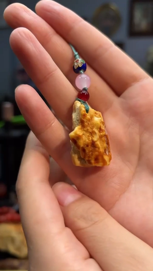琥珀颈饰未镶嵌手机挂