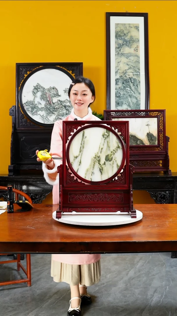 石材天然大理石画摆件