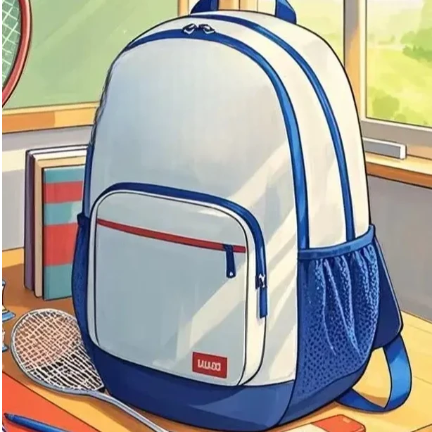 （牛仔中号织物布料）双肩包男女运动户外百搭简约潮流韩版双肩背