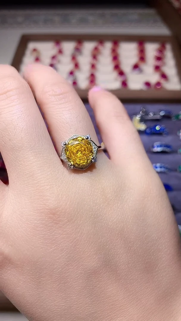 【闪购商品】彩色蓝宝石戒指银S925镶嵌000