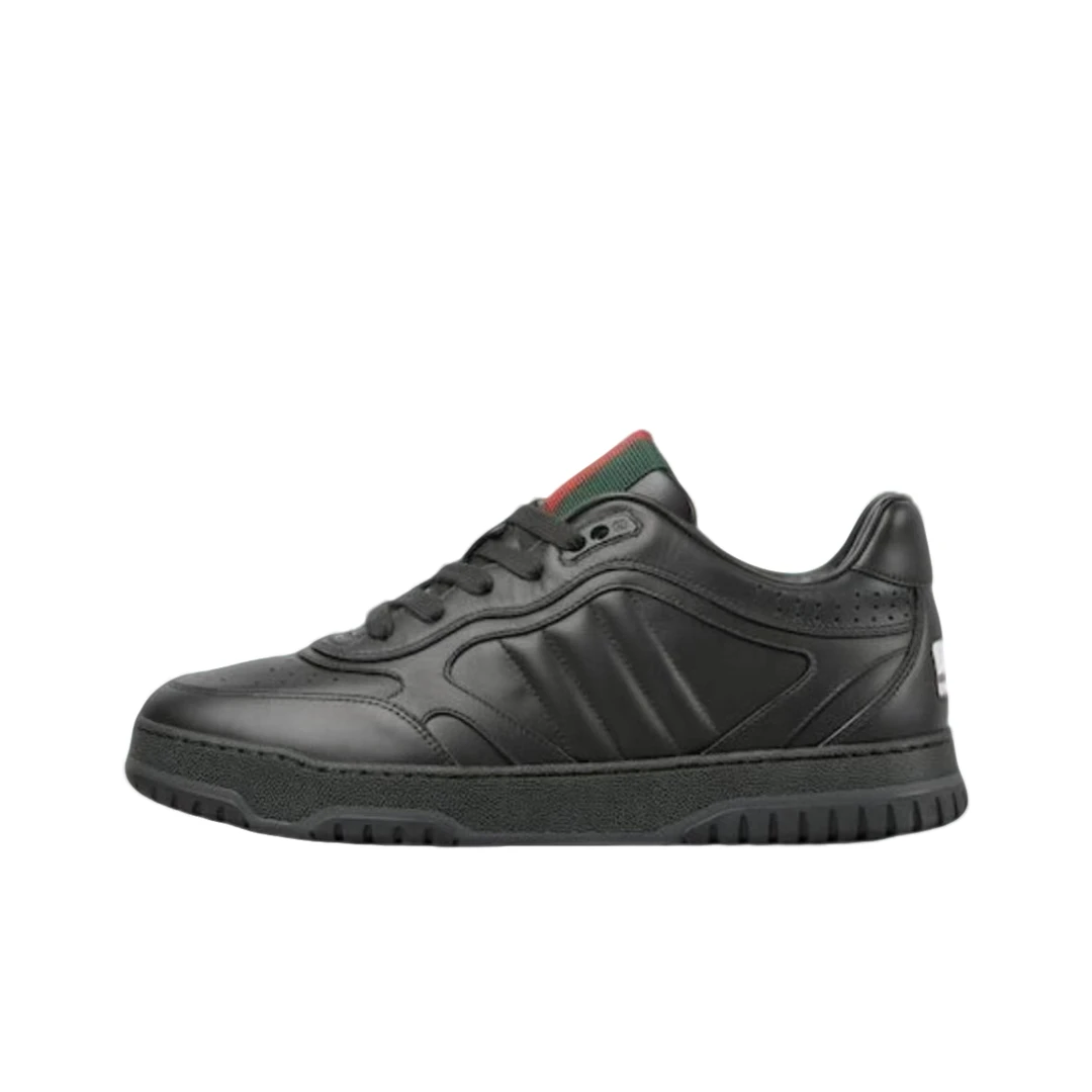 未使用 GUCCI/古驰 男款Re-Web纯黑武士色休闲时尚复古低帮板鞋