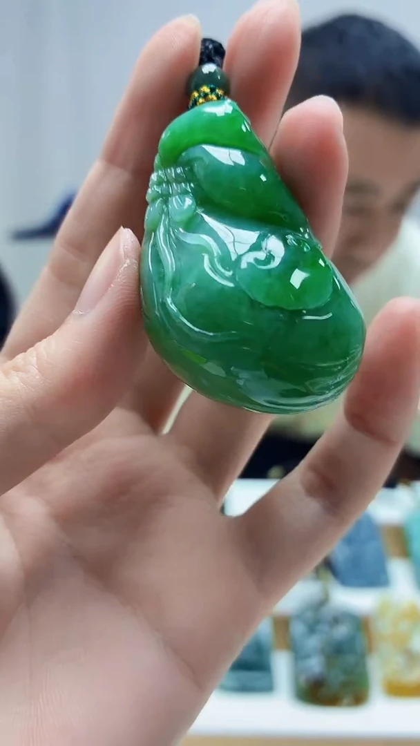 未镶嵌定制翡翠4898zm-毛货挂件钱袋81