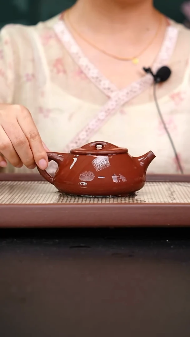 茶壶紫砂红皮龙景舟石瓢260