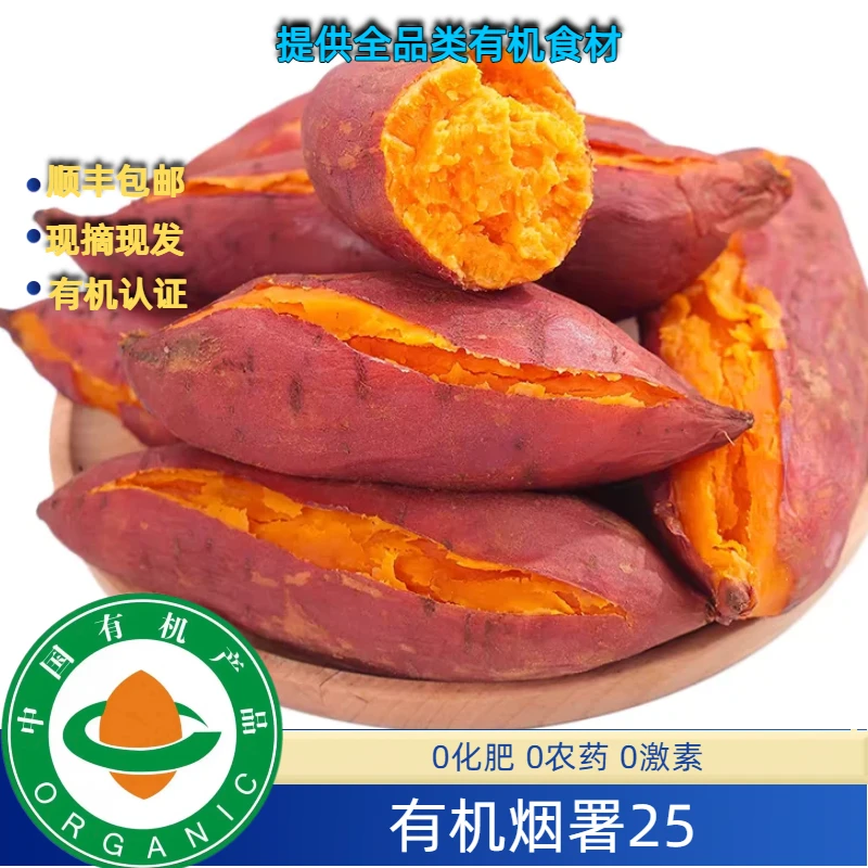 3斤有机烟署25号顺丰包邮，有机番薯无农残有机地瓜口感好