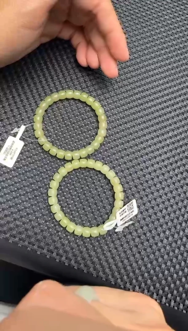 未镶嵌手串和田玉若羌黄口手串卡7x8 多样性发其一