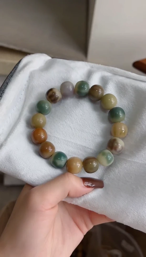 手串菩提根/象牙果x93泡泡糖 紫美人玉化苹果13*14mm手串