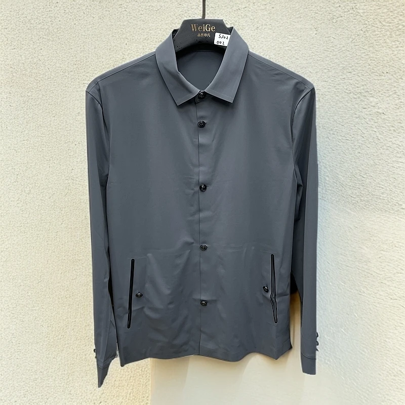 SJ02春夏男士简约百搭冰凉无痕夹克外套【四色可选】