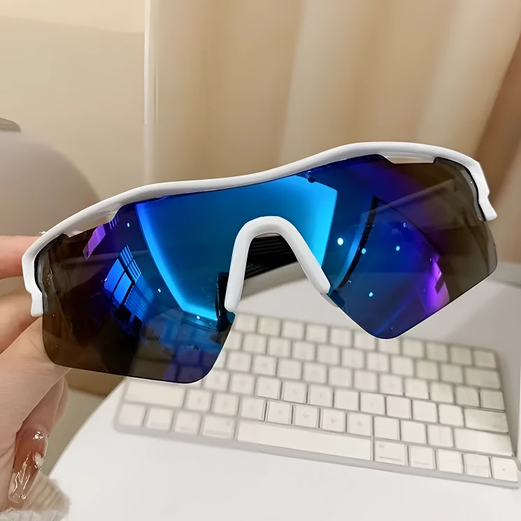 千禧风骑行防风战术太阳镜户外登山运动护目镜偏光炫彩大框滑雪镜