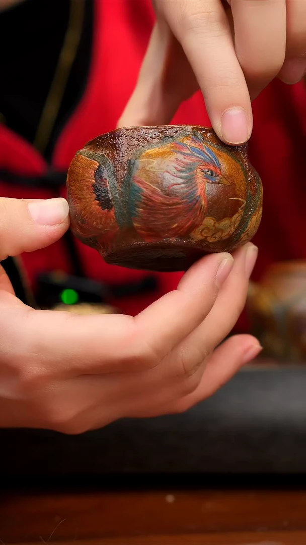 【闪购商品】紫砂茶壶柴烧凤凰杯