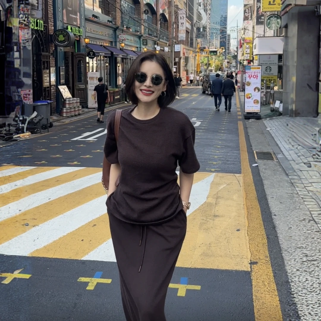 DIDI LAUREN“琥珀之秋”简约松弛感老钱风套装裙