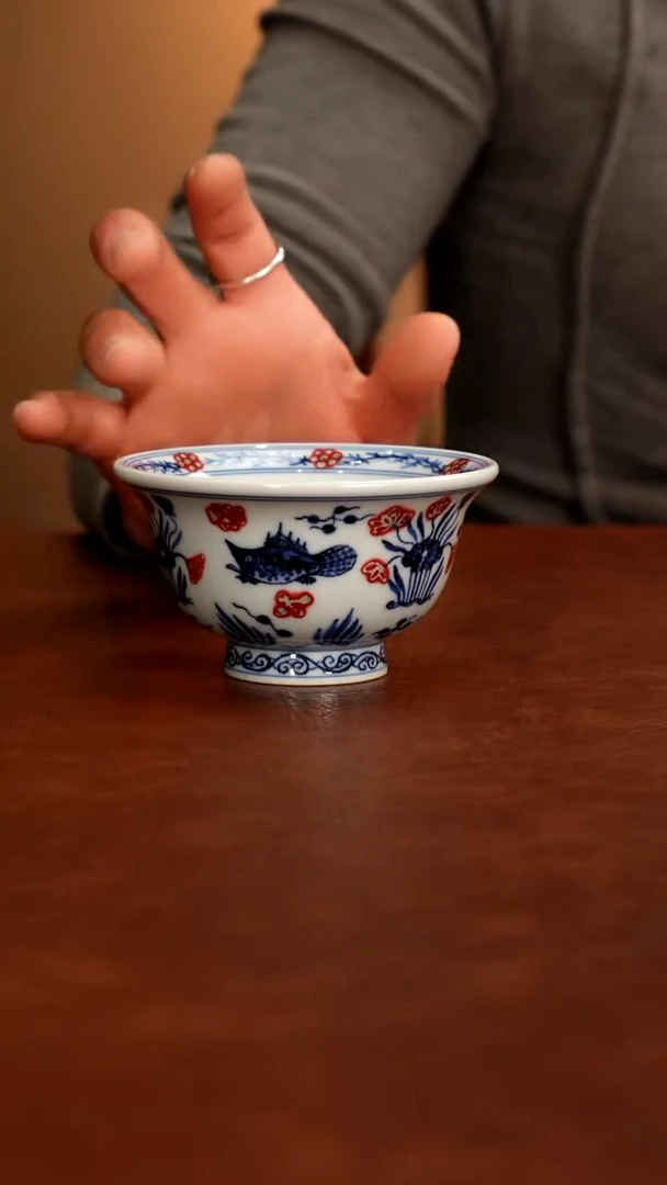 摆件陶景德镇瓷器，青花瓷手绘茶具~