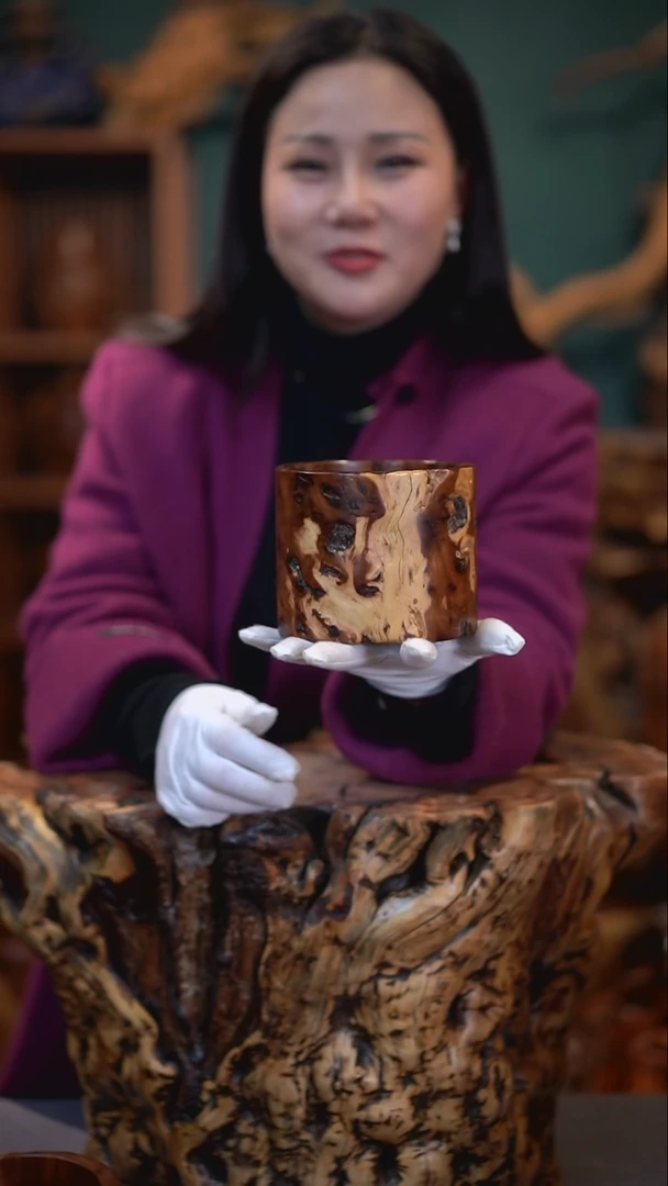 【闪购商品】枣木雷击枣木收纳罐