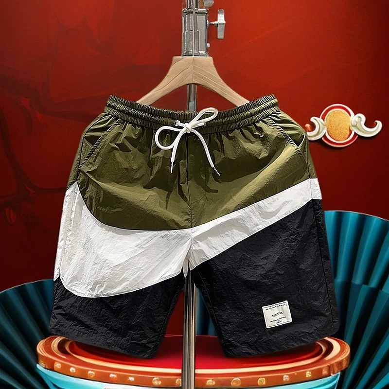 时尚舒适薄款短裤独特拼接设计吸睛又个性夏季2025夏天五分裤男款