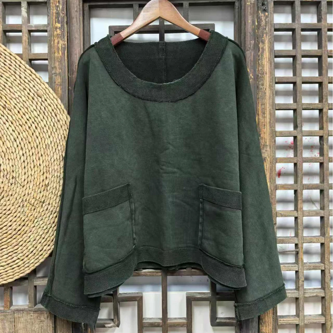 8028时尚休闲宽松百搭圈圈棉女士卫衣（衣长59胸围156）