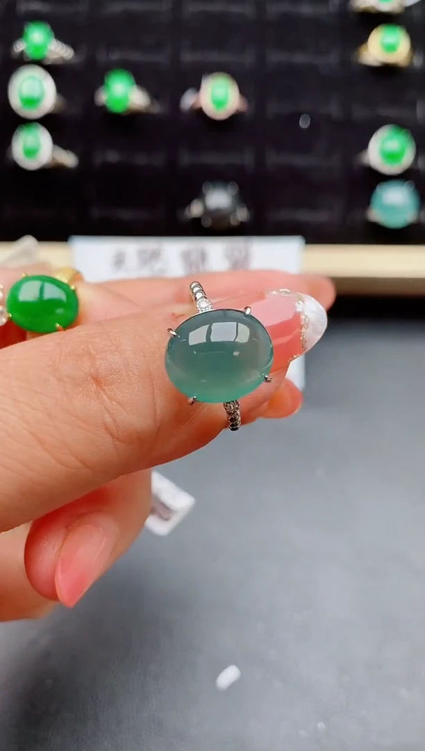 【闪购商品】翡翠戒指银S925镶嵌80500