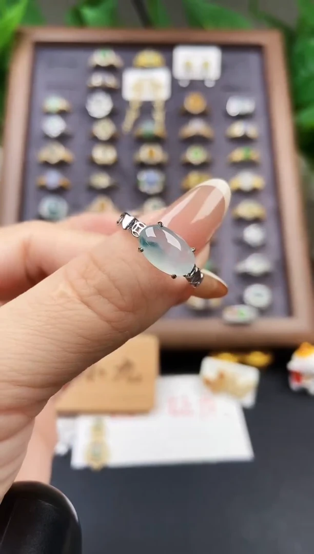 银S925镶嵌戒指翡翠21