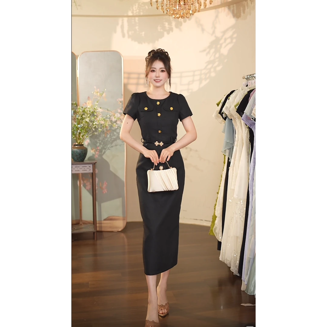 瑞瑞定制-1486（港岛千金）连衣裙LL207