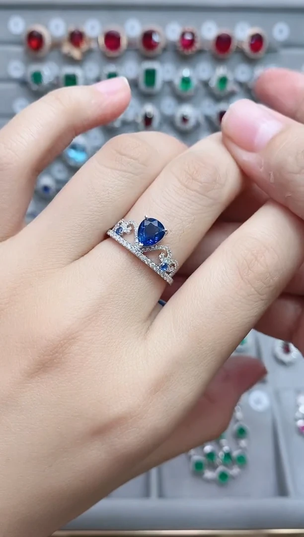 【闪购商品】蓝宝石18K金戒指18K金镶嵌·