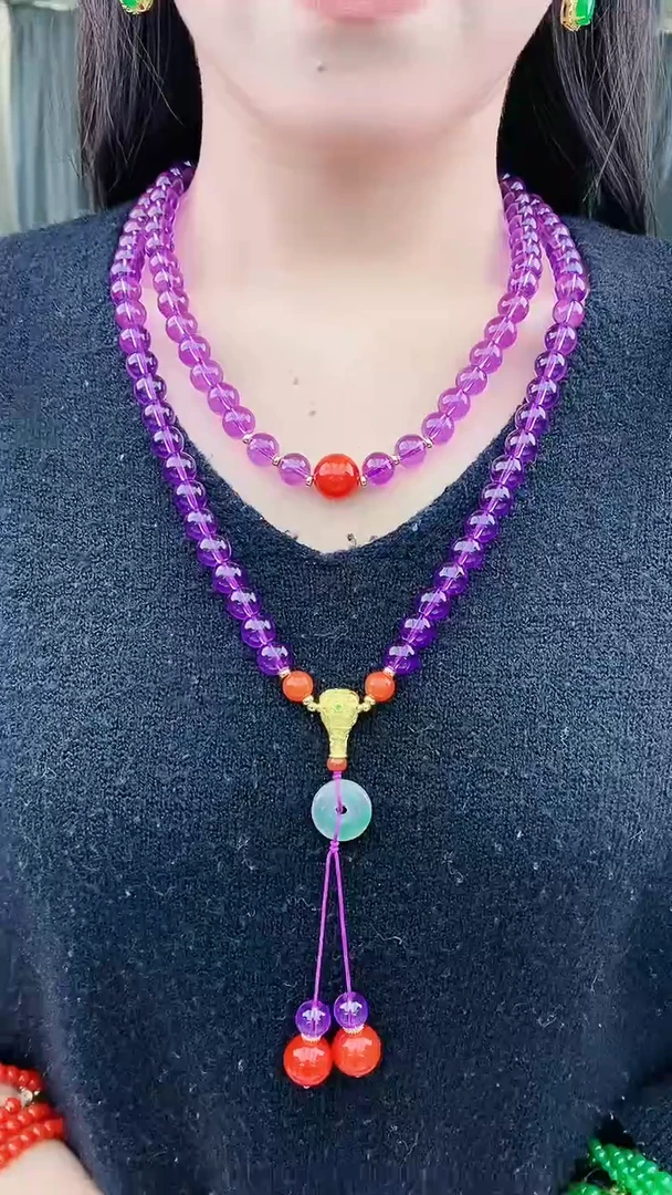 【闪购商品】紫晶颈饰14K金镶嵌D170项链