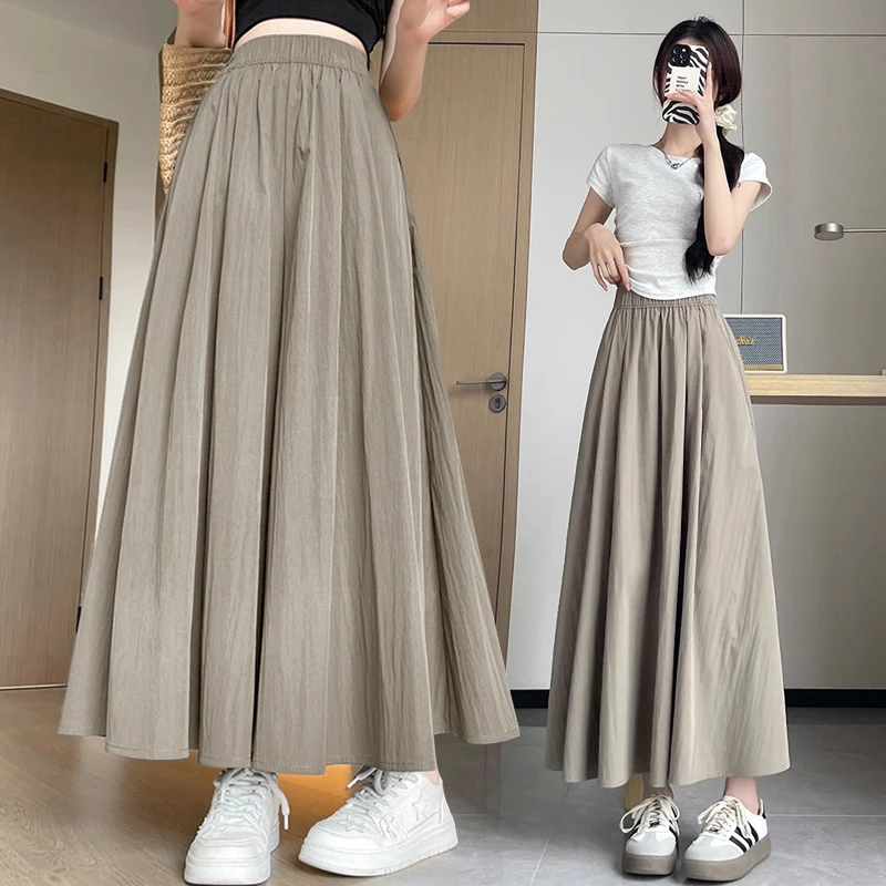 多巴胺山本裙子女款爆款2025新款高级感半身裙夏日甜美垂感中长裙