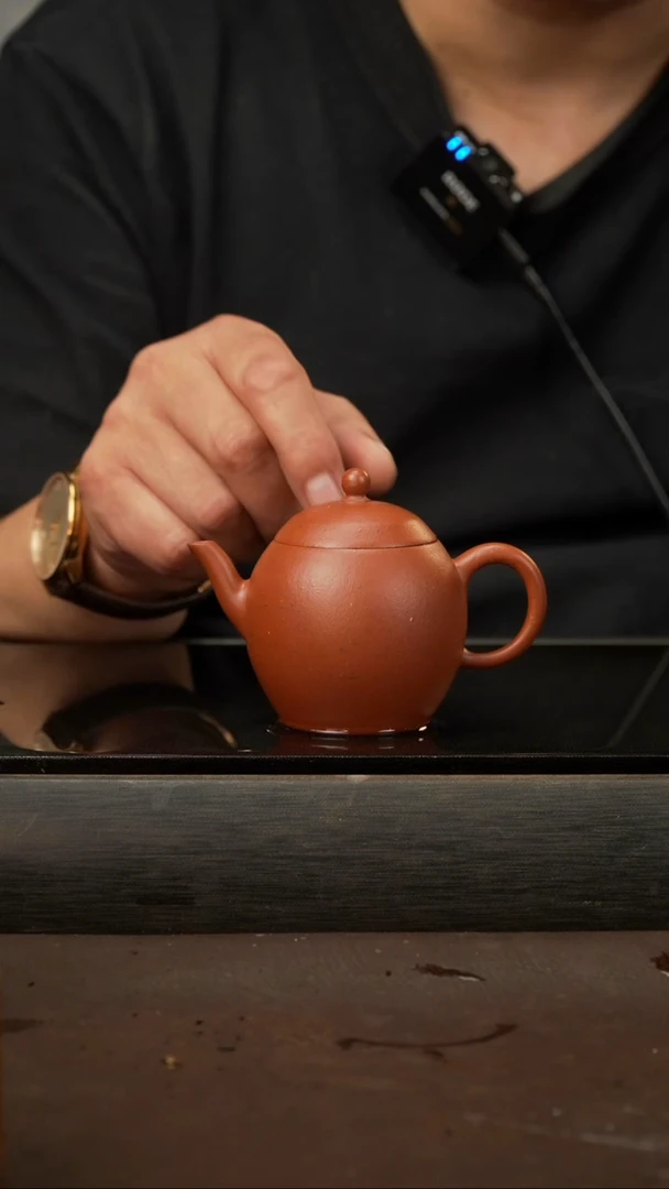 茶壶紫砂13，龙蛋，朱泥，130cc