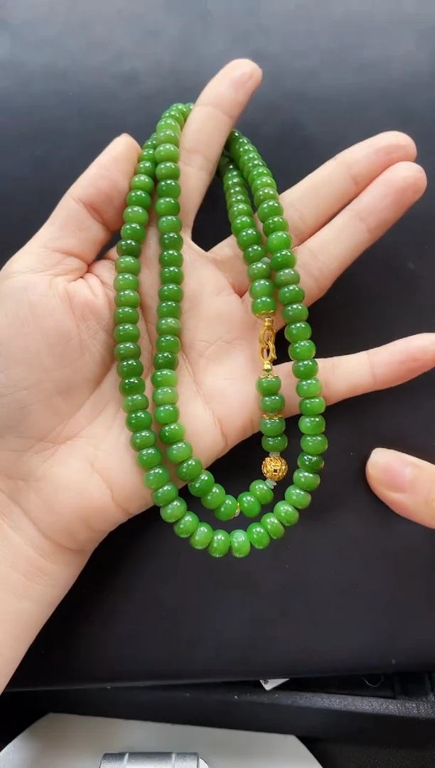 和田玉18K金镶嵌项链多样性发一