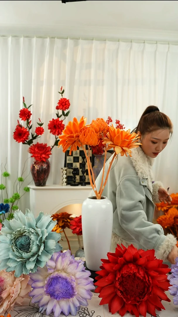 永生洋蓟 霸王花爱马仕橙四个头【叶片有伤】A2