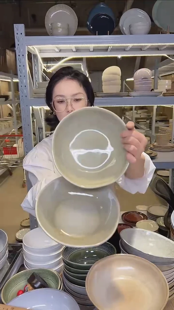 瓷249外贸尾货高温釉下彩陶瓷餐具默认微瑕