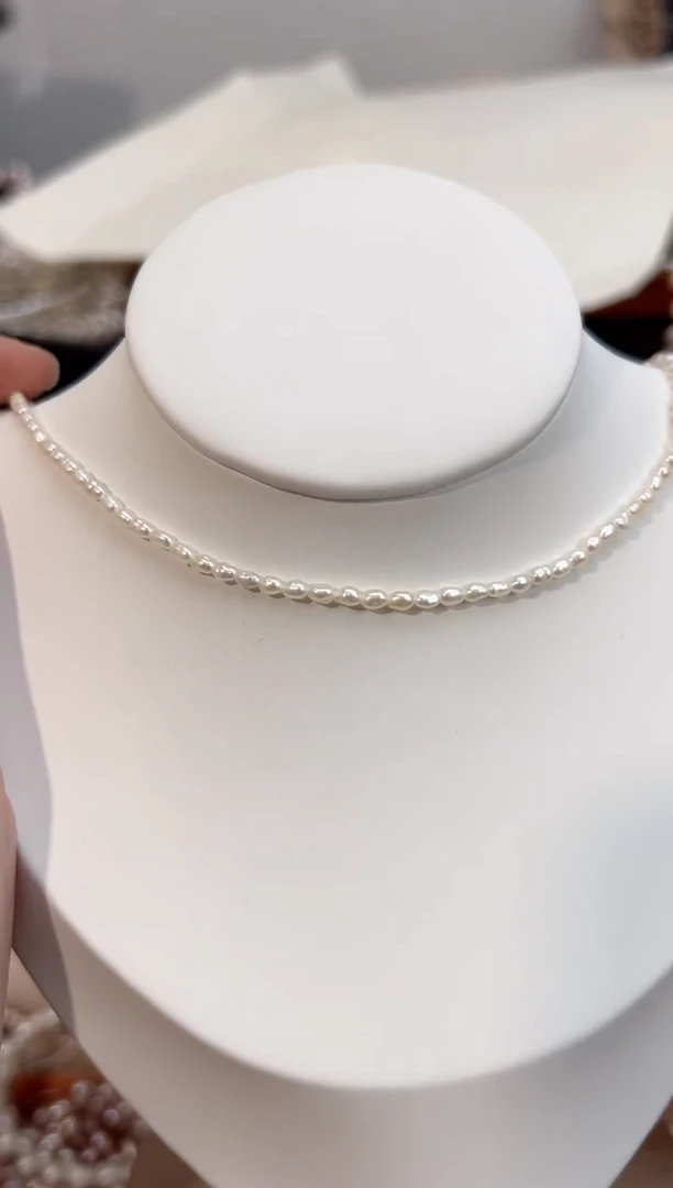 未镶嵌福利淡水珍珠无核*强光珍珠项链2mm左右