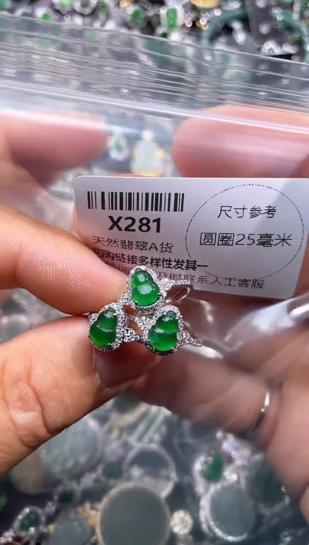 【闪购商品】翡翠颈饰未镶嵌X281戒指 多样性发其一