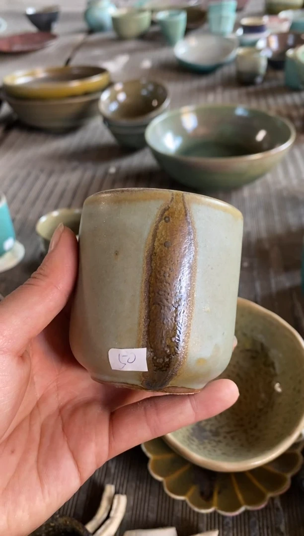 【闪购商品】浪鬼家釉绘柴烧杯