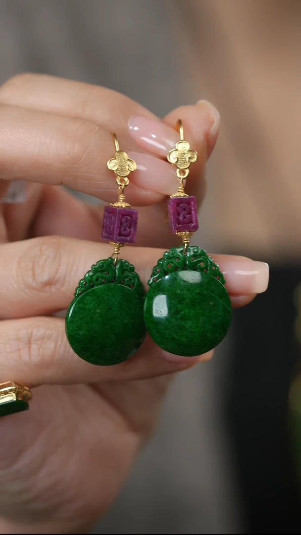 未镶嵌翡翠耳饰@ZSG14120333@