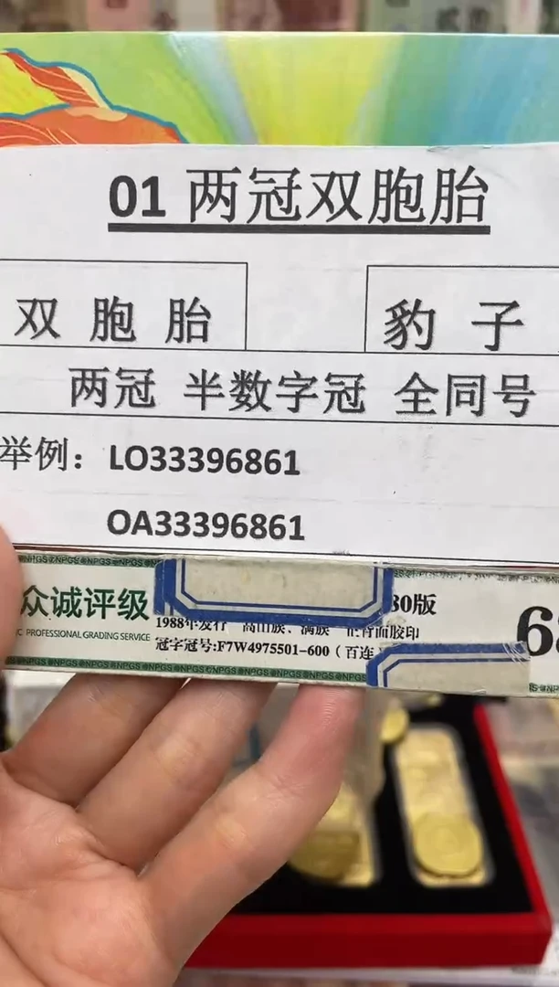 01两冠半数字冠豹子头双胞胎