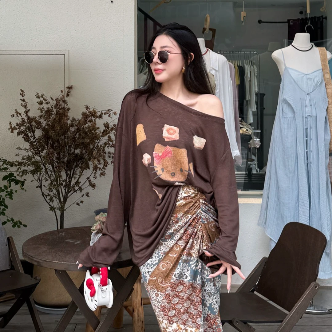 新款夏季k itty宽松T