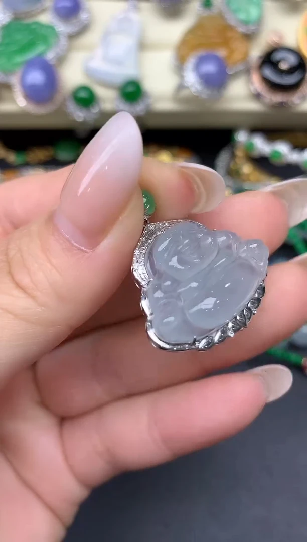 颈饰18K金镶嵌翡翠194-七夕珠宝季