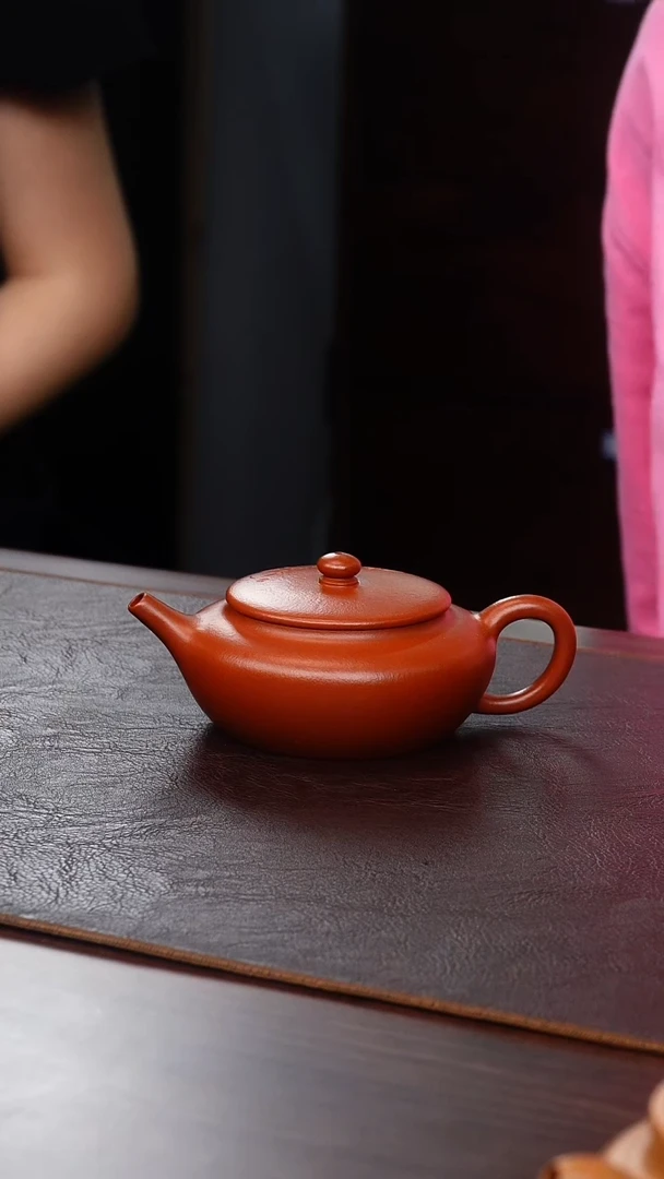 茶壶紫砂侯峰大红袍扁晨180cc