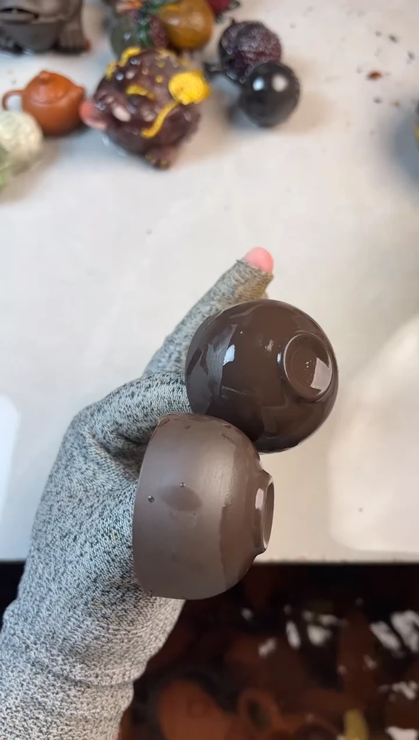 福利紫泥小杯子2个